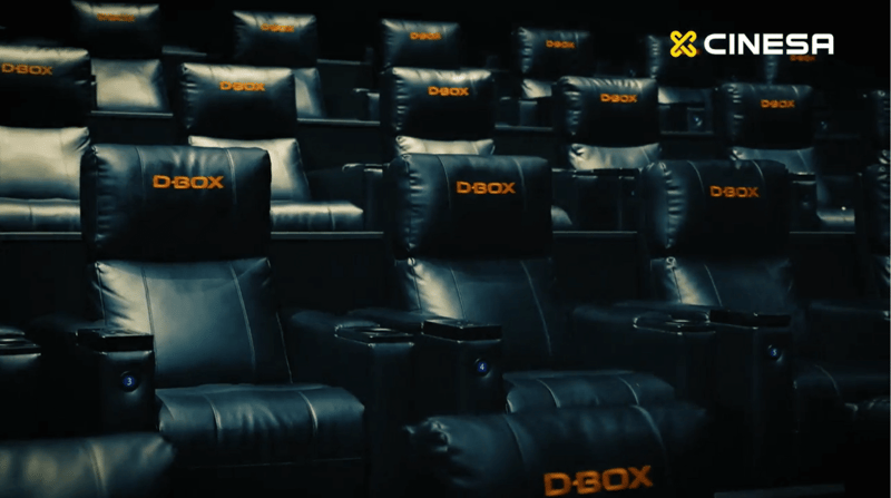 D-BOX seats in a Cinesa auditorium