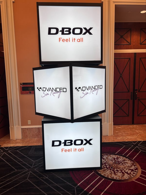 A part of D-BOX's booth at CinemaCon 2024