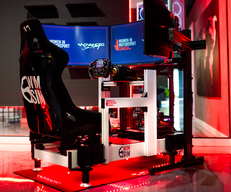 A D-BOX WIMSim sim racing simulator