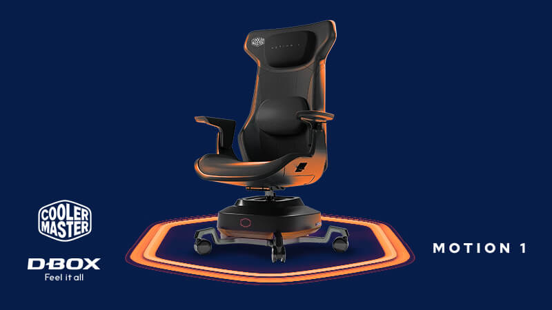 Cooler Master Motion 1 haptic gaming chair powered by D-BOX