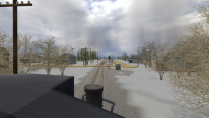 A screenshot of a locomotive simulation