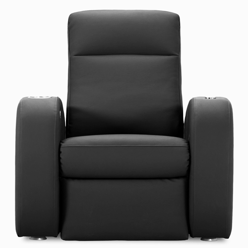 USD $9,605 This modern, immersive recliner for home entertainment is available in 3 faux leather colours