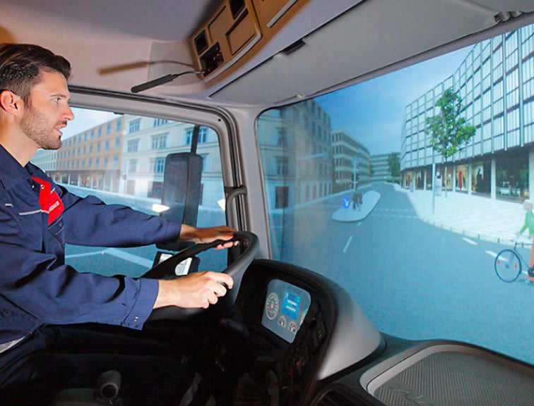 Truck driving simulation