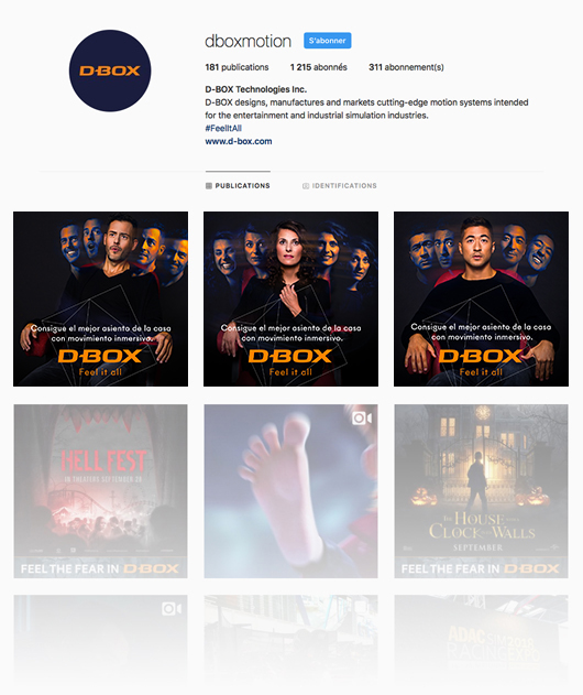 D-BOX REDES SOCIALES INSTAGRAM
