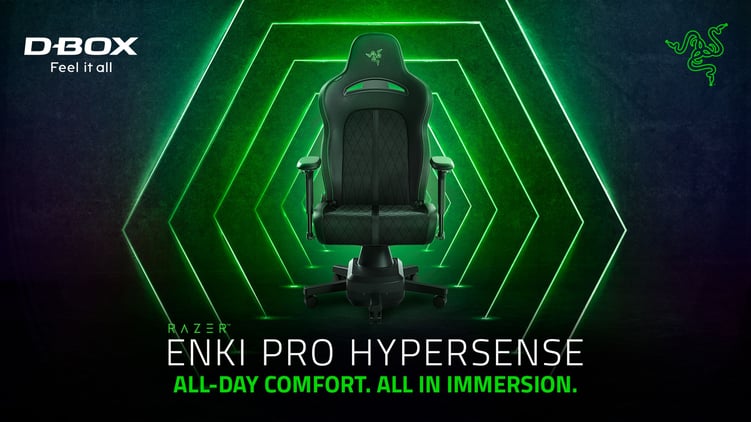 Razer's Enki Pro Hypersense haptic gaming chair