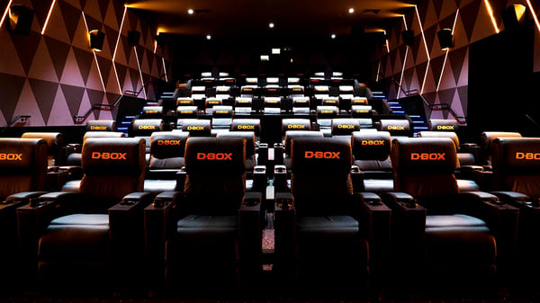 Theater auditorium with D-BOX seats