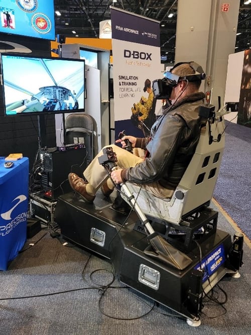 D-BOX Training booth at I/ITSEC 2021