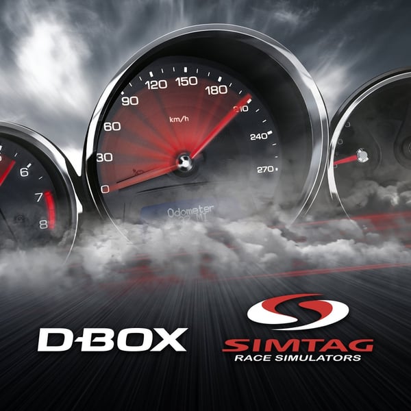 Partenariat D-BOX et Simtag représenté par un compteur de vitesse