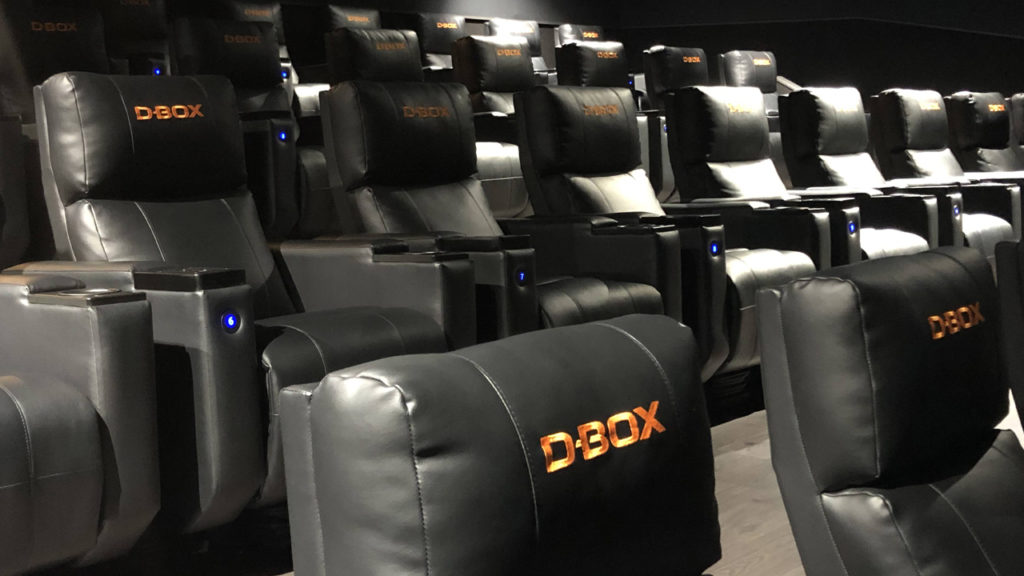 D-BOX seats in an auditorium